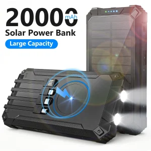 20000mAh Portable Solar Power Bank