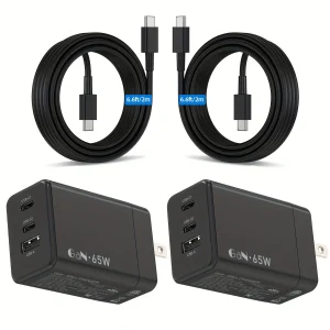65W USB C Charger 3 Ports Travel